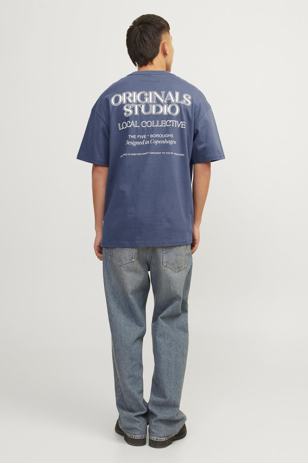 T-shirt (korte mouwen) Blauw - ORIGINALS BY JACK & JONES