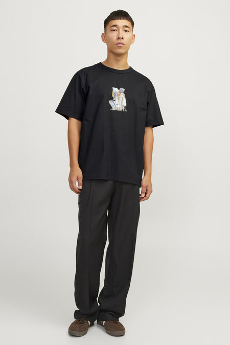 T-shirt (korte mouwen) Zwart - ORIGINALS BY JACK & JONES