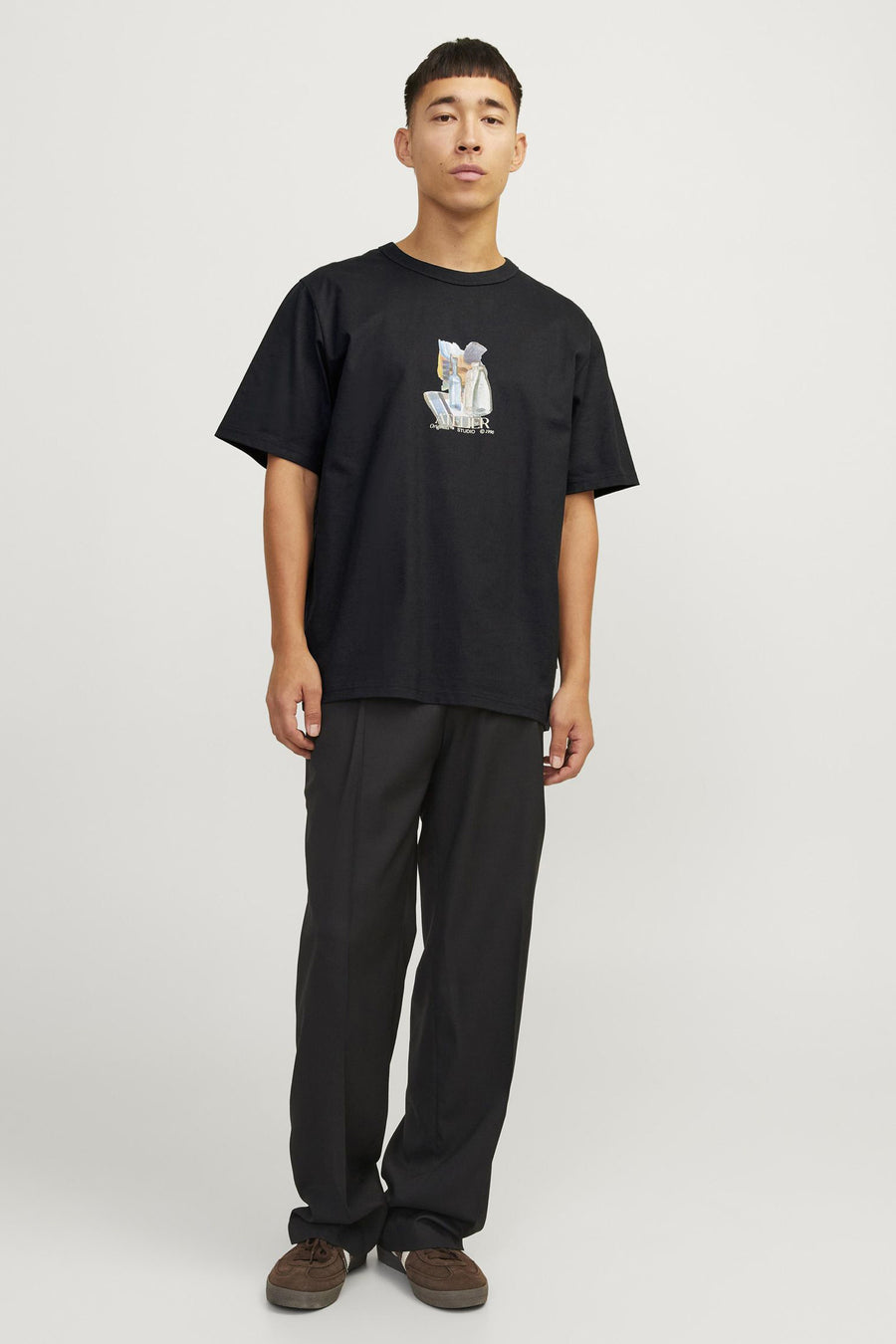 T-shirt met korte mouwen - zwart - ORIGINALS BY JACK & JONES