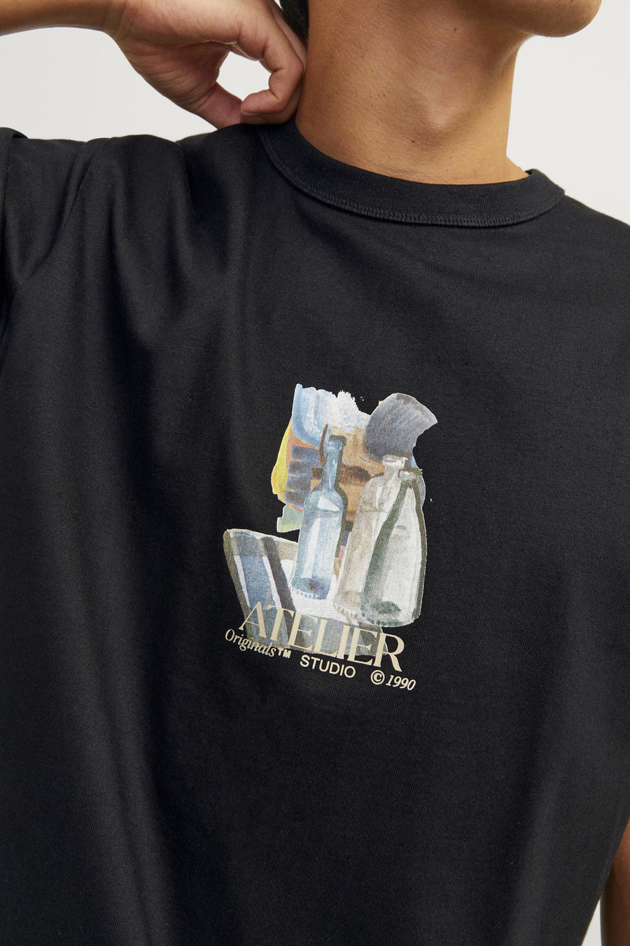 T-shirt met korte mouwen - zwart - ORIGINALS BY JACK & JONES