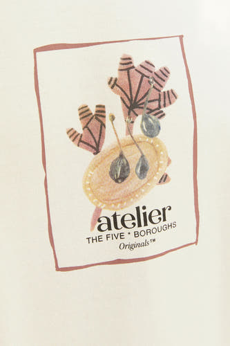 T-shirt met korte mouwen - ecru