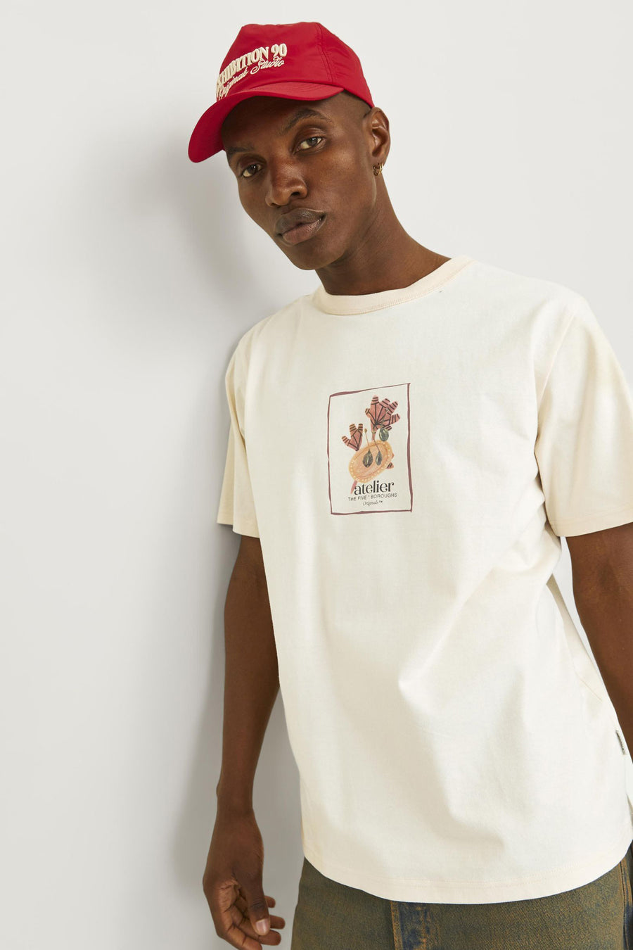 T-shirt met korte mouwen - ecru