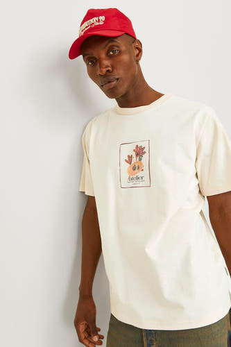 T-shirt met korte mouwen - ecru