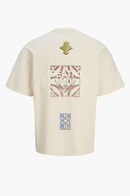 T-shirt (manches courtes) Écru - ORIGINALS BY JACK & JONES
