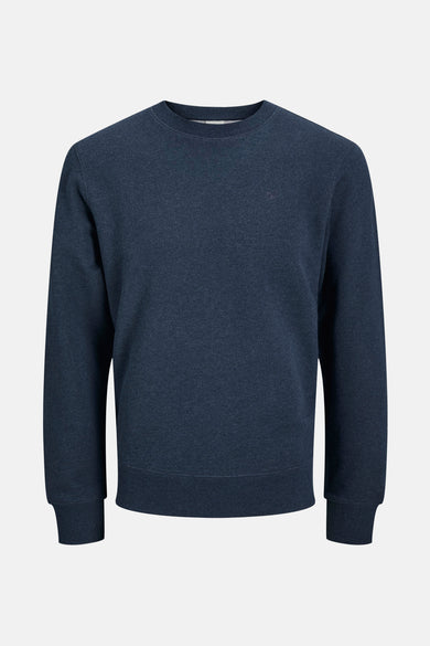 Blauwe sweater van PREMIUM by JACK & JONES, met lange mouwen en een fijn gebreide textuur.