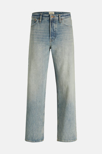 Wijde jeans van lichtblauwe denim van JACK & JONES JEANS INTELLIGENCE, met een klassieke stonewash afwerking.