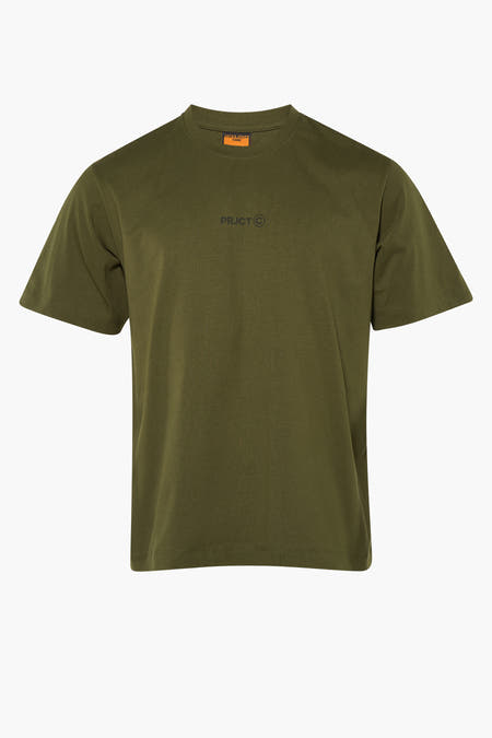 Groen T-shirt met korte mouwen van CORE by JACK & JONES, met een kleine print op de borst.