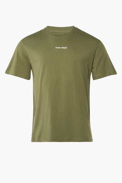 Groen T-shirt met korte mouwen van CORE BY JACK & JONES, met een klein logo op de borst.