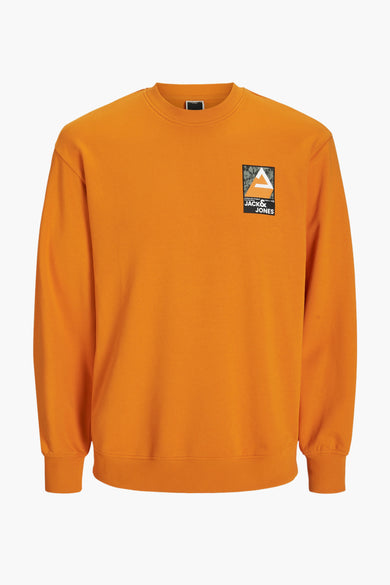 Gilet orange de CORE par JACK & JONES avec badge logo sur la poitrine.