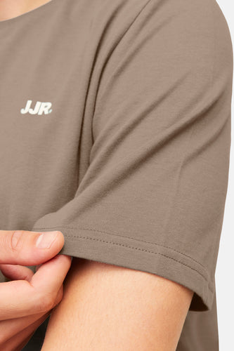 T-shirt à manches courtes - beige - JJREBEL