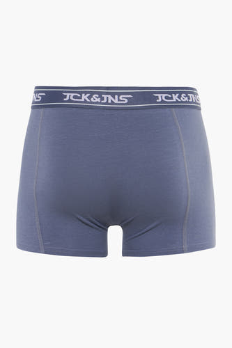 Blauwe boxershort van ACCESSORIES BY JACK & JONES, met een elastische tailleband met logo.