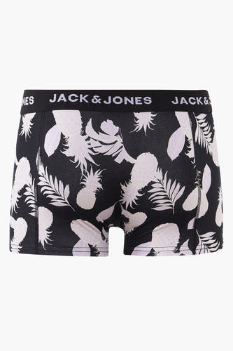 Meerkleurige boxershort van ACCESSORIES BY JACK & JONES met een tropisch ananas- en bladerenpatroon.