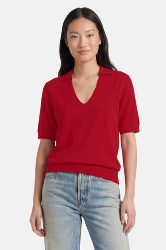 Polo met korte mouwen - rood