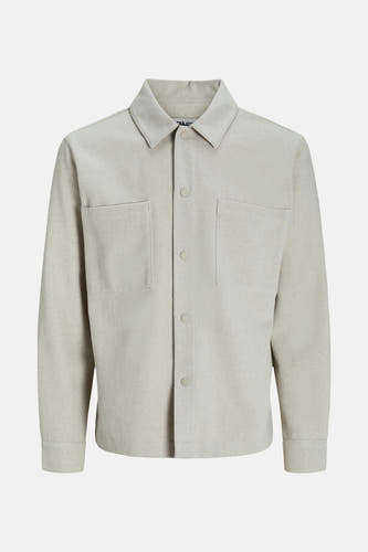 Beige overhemd met lange mouwen van CORE by JACK & JONES, met knoopsluiting en borstzakken.