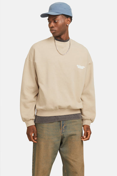 Sweat col O Beige - ORIGINALS BY JACK & JONES