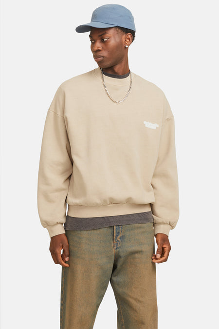 Sweater met ronde hals Beige - ORIGINALS BY JACK & JONES