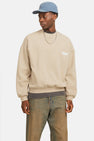 Sweat col O Beige - ORIGINALS BY JACK & JONES