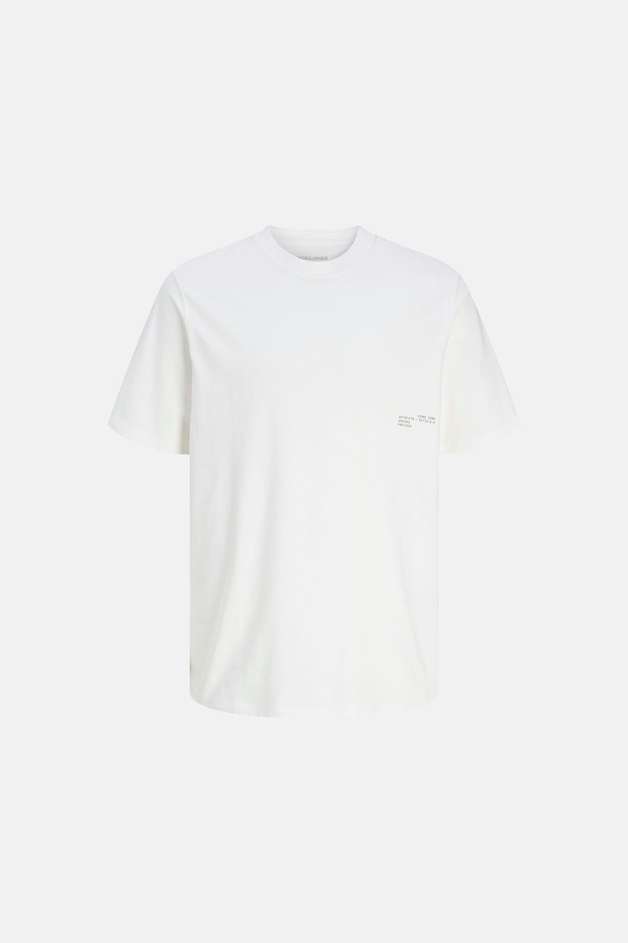 Wit T-shirt met korte mouwen van CORE by JACK & JONES, met subtiele opschriftdetails.