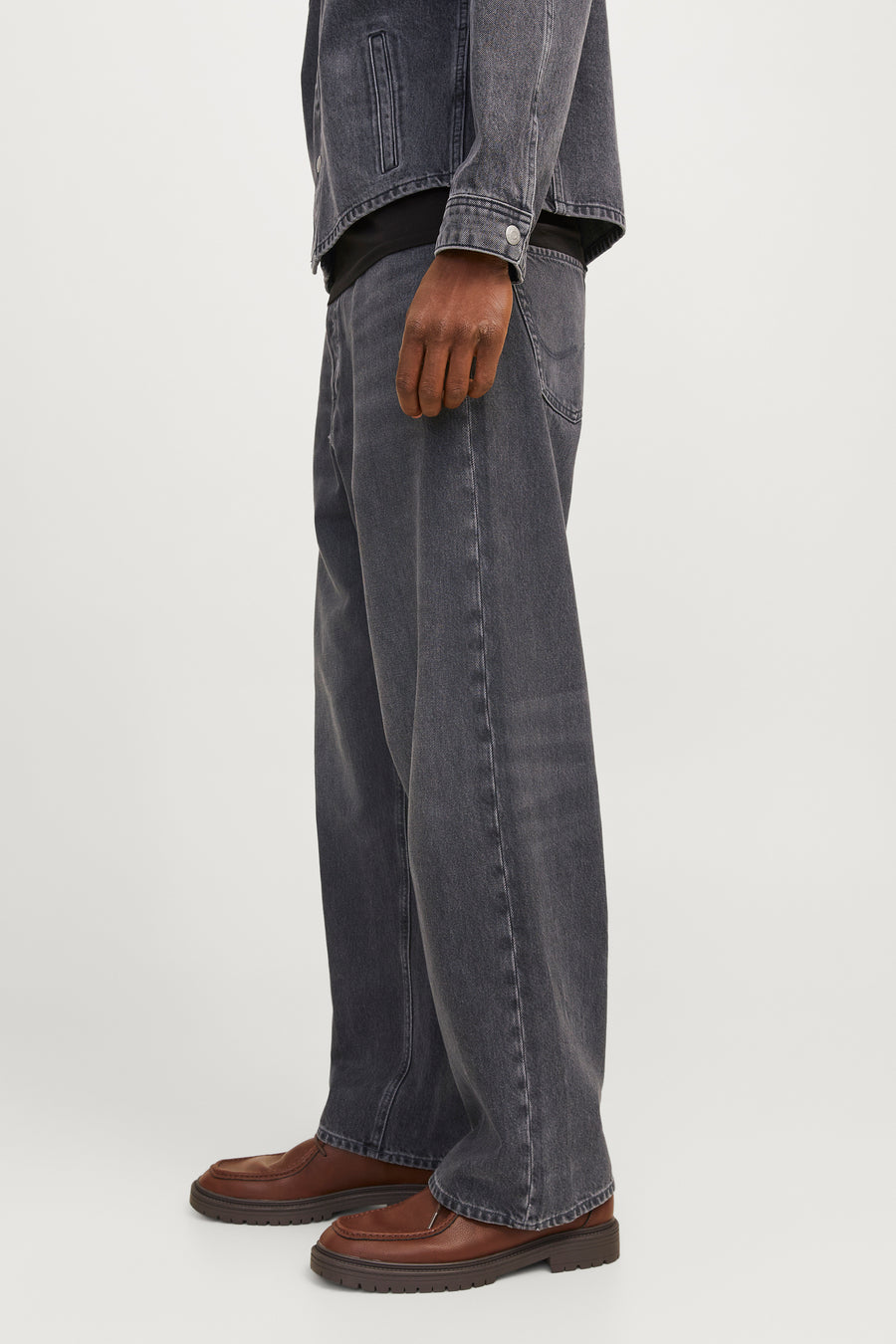 Jeans wide dark grey denim - JACK & JONES JEANS INTELLIGENCE - JACK & JONES JEANS INTELLIGENCE