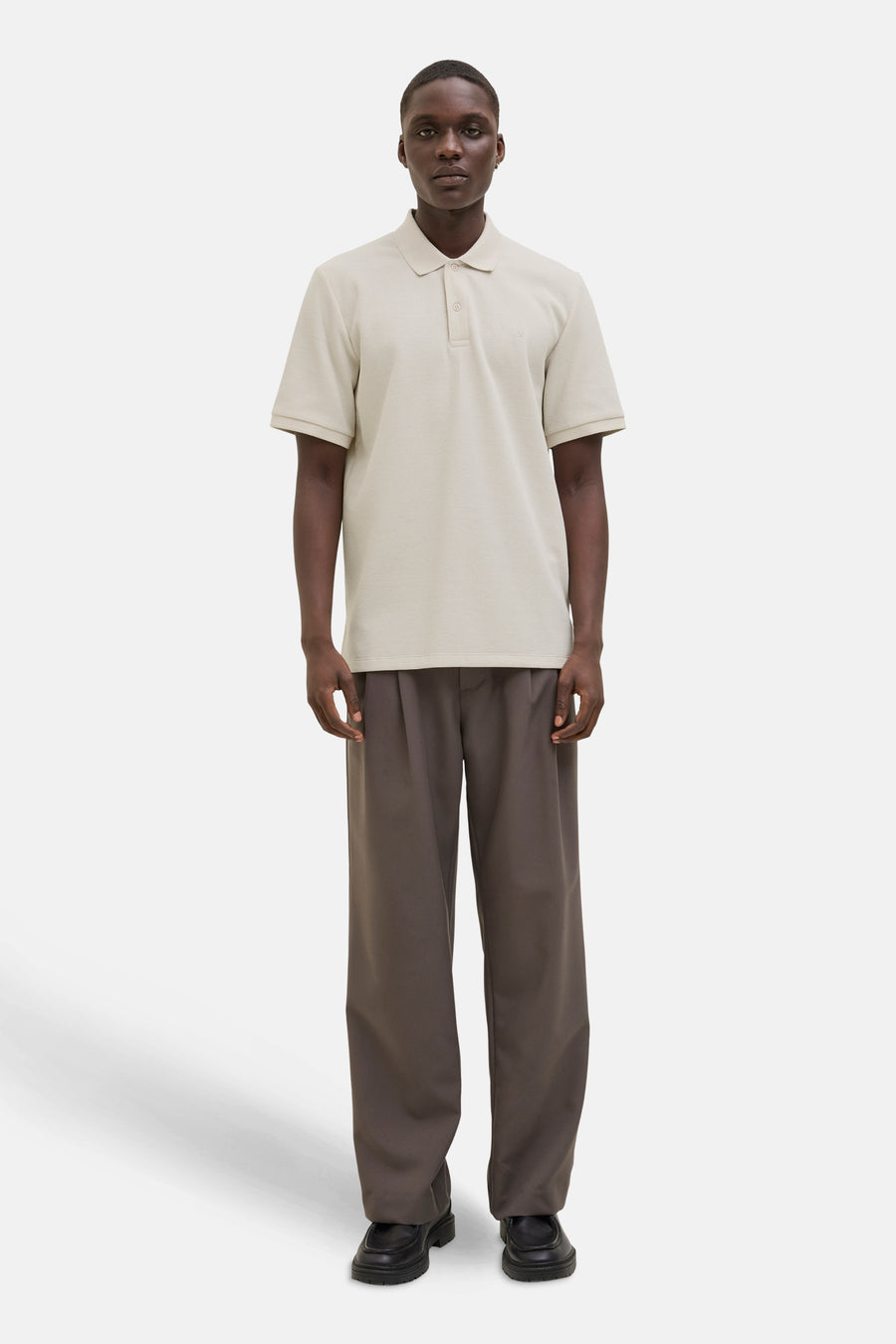 Polo met korte mouwen - beige - CORE BY JACK & JONES