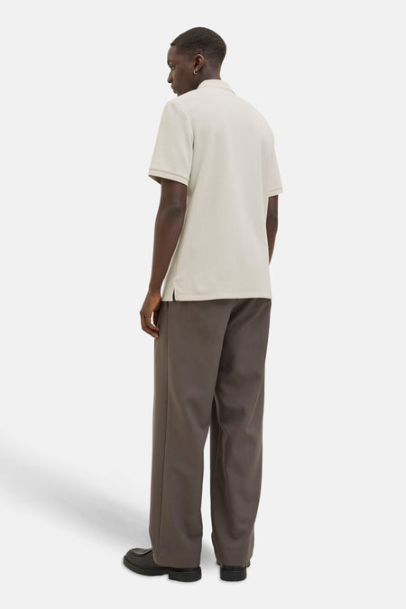 Polo met korte mouwen - beige