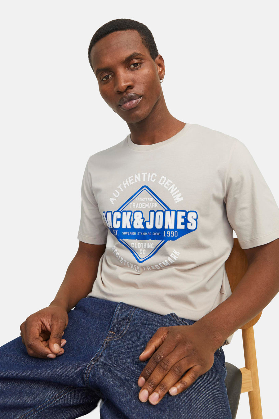 T-shirt met korte mouwen - ecru - ORIGINALS BY JACK & JONES
