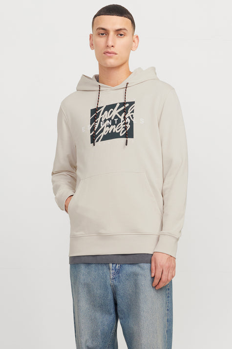 Sweat à capuche Écru - ORIGINALS BY JACK & JONES