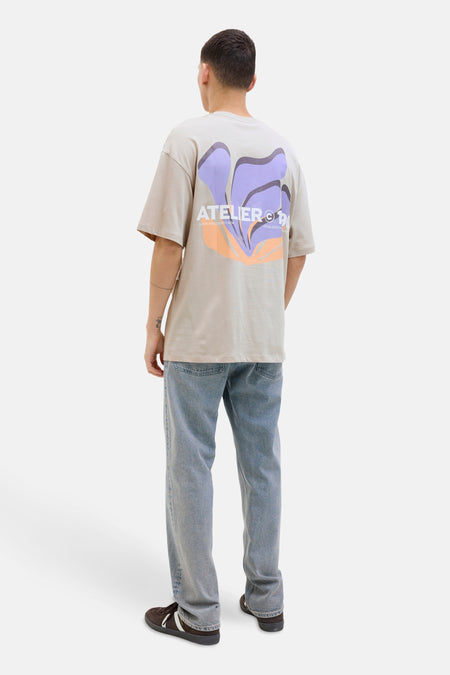 T-shirt (korte mouwen) Beige - ORIGINALS BY JACK & JONES