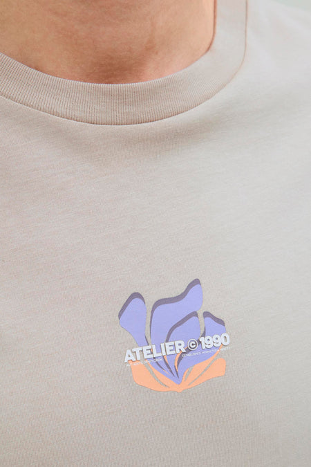 T-shirt (korte mouwen) Beige - ORIGINALS BY JACK & JONES