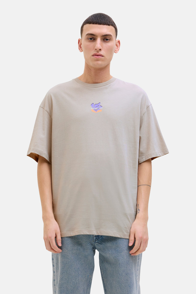 T-shirt (korte mouwen) Beige - ORIGINALS BY JACK & JONES