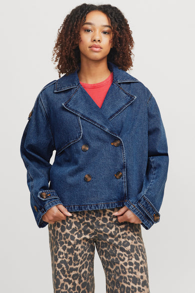 JXCARLIE SHORT LS DENIM TRENCHCOA DNM SN