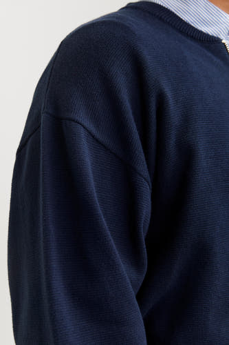 Blauw gilet van ORIGINALS BY JACK & JONES, met een fijne textuur en een relaxte pasvorm.