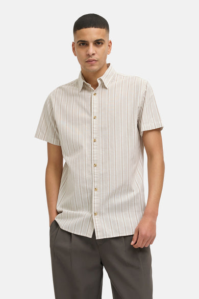 Chemise (manches courtes) Beige - PREMIUM BLUE by JACK & JONES