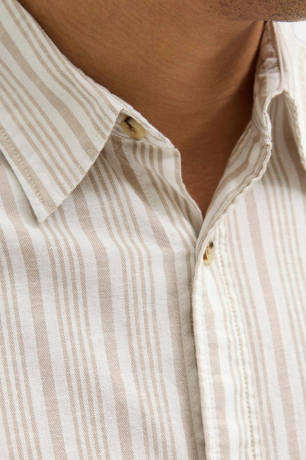 Hemd (korte mouwen) Beige - PREMIUM BLUE by JACK & JONES