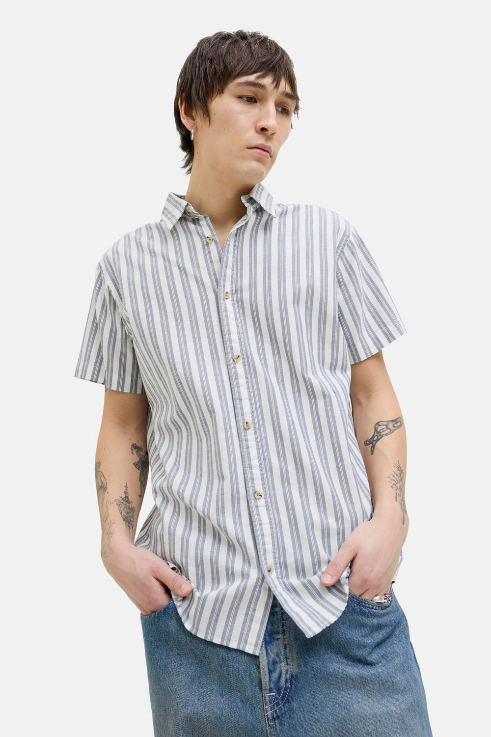 Chemise (manches courtes) Bleu - PREMIUM BLUE by JACK & JONES