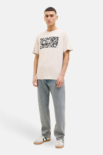 T-shirt met korte mouwen - Beige - CORE BY JACK & JONES