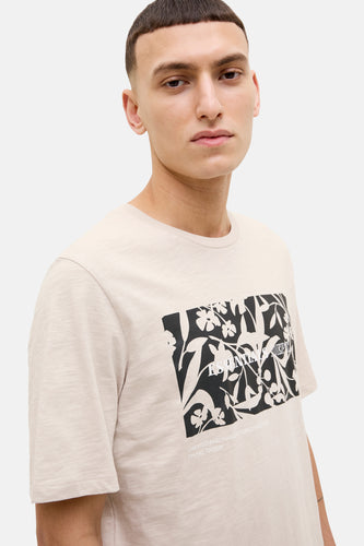 T-shirt met korte mouwen - Beige - CORE BY JACK & JONES