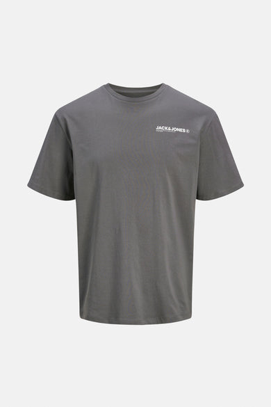 Grijs T-shirt met korte mouwen van ORIGINALS by JACK & JONES, met een klein logo op de borst.