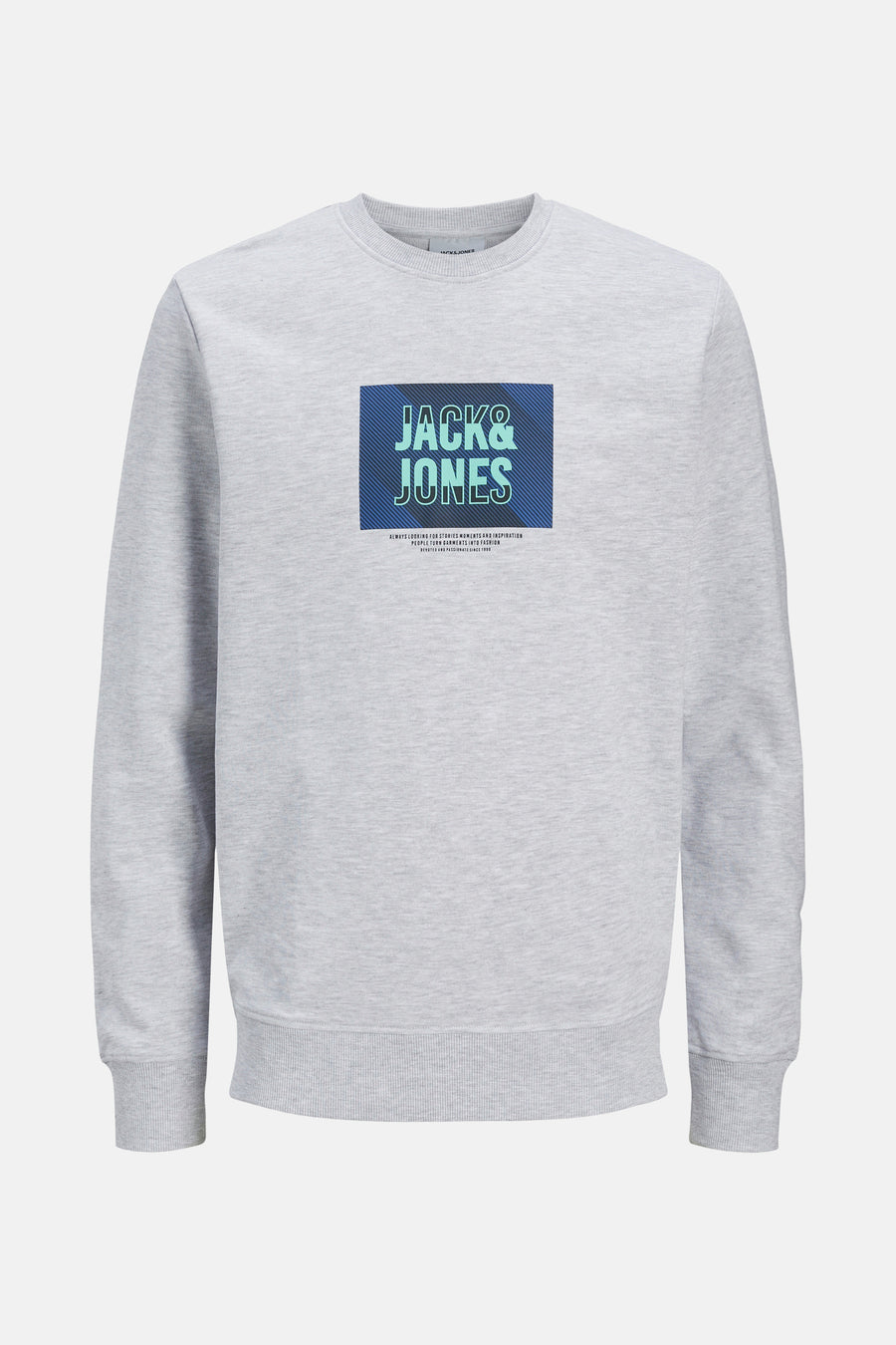 Gilet gris de CORE par JACK & JONES avec une imprimé rectangulaire sur la poitrine.