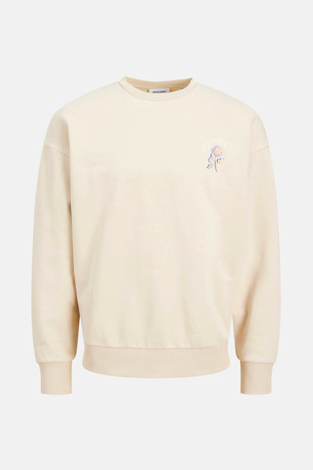 Sweater met ronde hals Ecru - ORIGINALS BY JACK & JONES