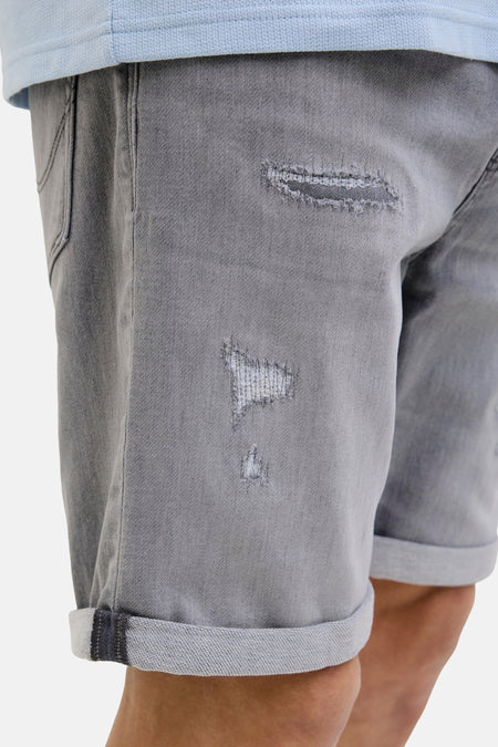 Short - mid grey denim