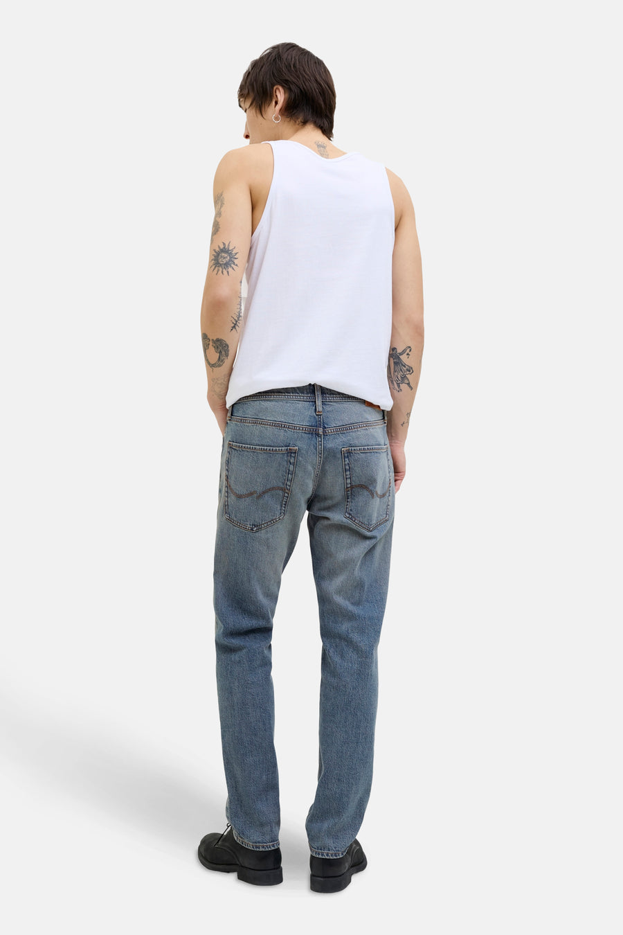 Jeans tapered mid blue denim - JACK & JONES JEANS INTELLIGENCE - JACK & JONES JEANS INTELLIGENCE
