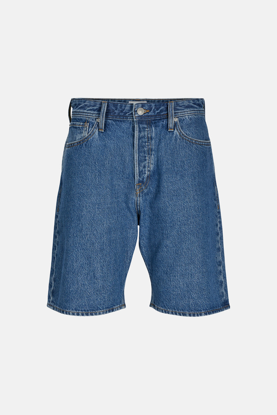 Short en jean bleu moyen de JACK & JONES JEANS INTELLIGENCE avec fermeture à boutons et cinq poches.