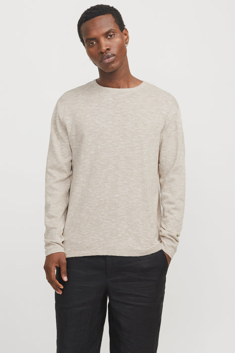 Trui met ronde hals Beige - PREMIUM by JACK & JONES