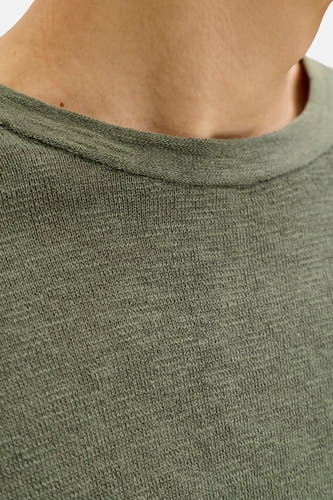 Pull met ronde hals - groen