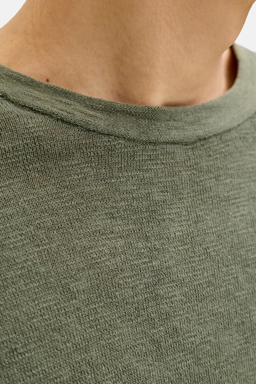 Pull met ronde hals - groen
