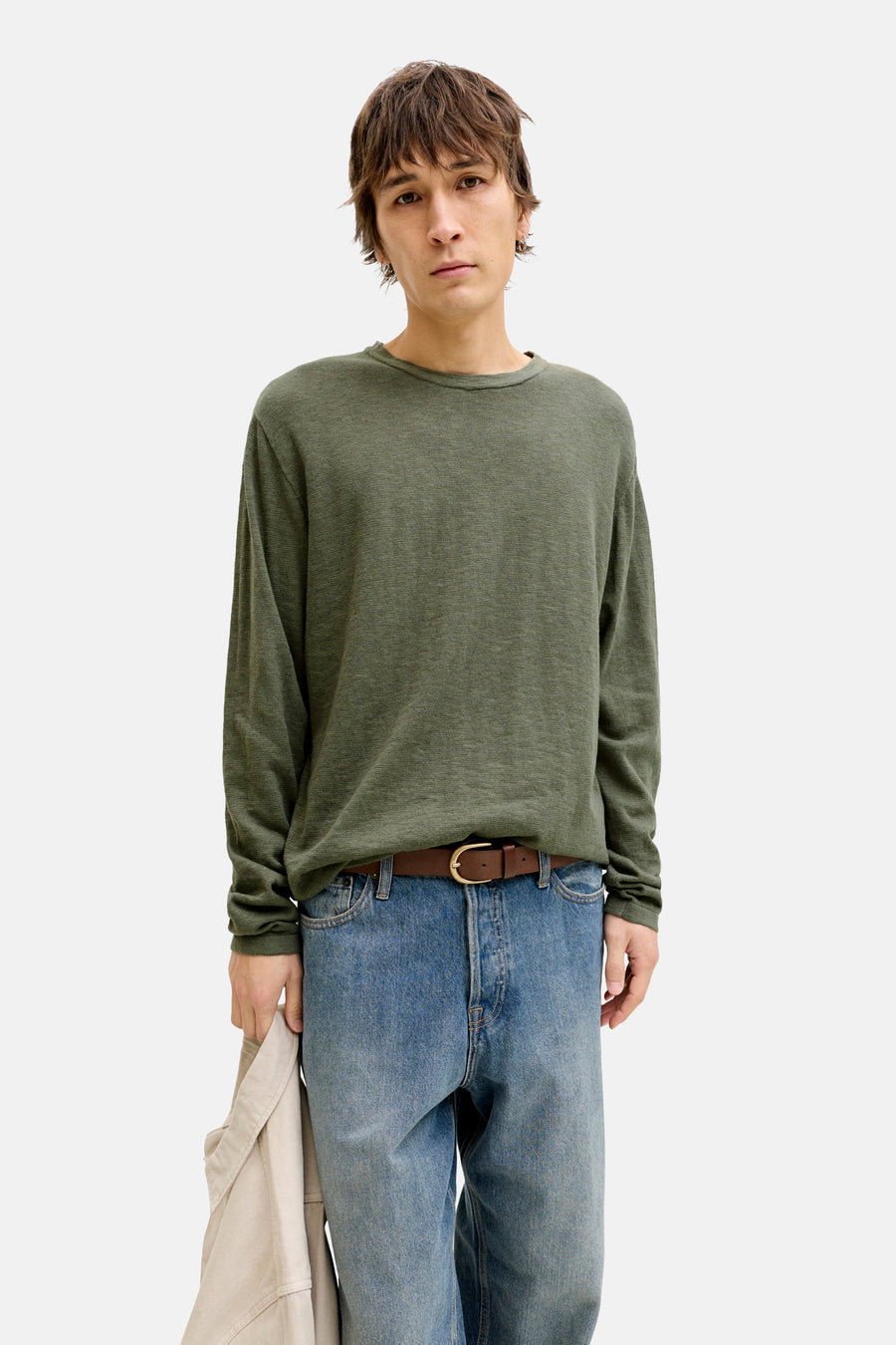 Pull met ronde hals - groen
