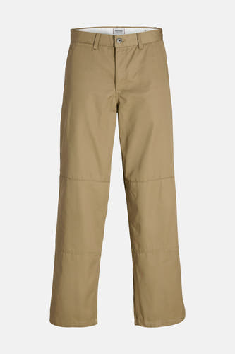 Beige broek van JACK & JONES JEANS INTELLIGENCE, met kniestukken en een rechte pijp.