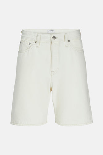 Ecrukleurige spijkerbroek shorts.