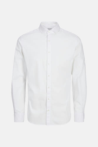 Wit overhemd met lange mouwen van PREMIUM by JACK & JONES, met knoopsluiting.